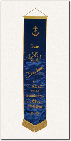 Fahnenschleife zum 35. Jubiläum