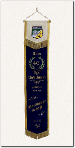 Fahnenschleife zum 40. Jubiläum