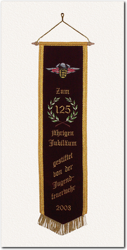 Fahnenschleife zum 125. Jubiläum