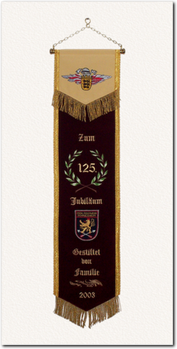 Fahnenschleife zum 125. Jubiläum