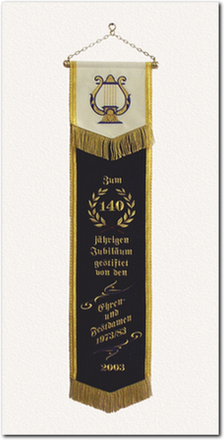 Fahnenschleife zum 140. Jubiläum