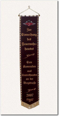 Fahnenschleife Einweihung Feuerwehrhaus