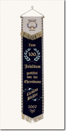 Fahnenschleife zum 100. Jubiläum