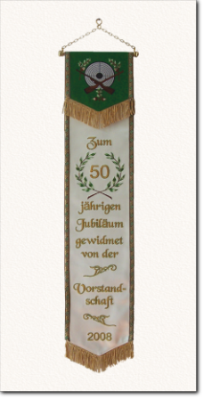 Fahnenschleife zum 50. Jubiläum