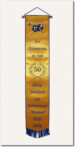 Fahnenschleife zum 50. Jubiläum