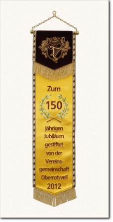 Fahnenschleife zum 150. Jubiläum