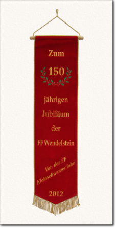 Fahnenschleife zum 150. Jubiläum