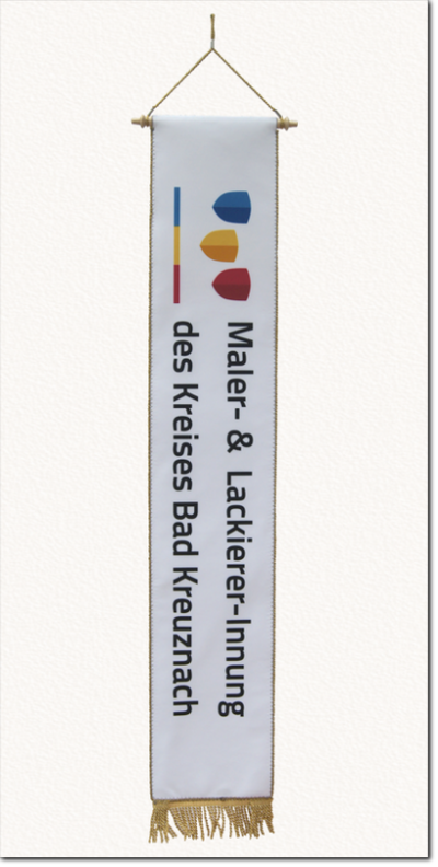 Fahnenschleife im Digitaldruck: Maler- & Lackierer-Innung des Kreises Bad Kreuznach 2019