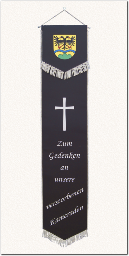 Digital gedruckte Trauerschleife, Trauerband Digitaldruck, Im Gedenken